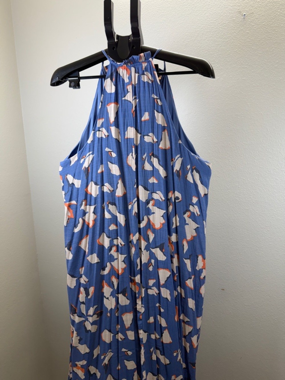 Nine West Blue Abstract Floral Halter Maxi Dress - Picture 5 of 10